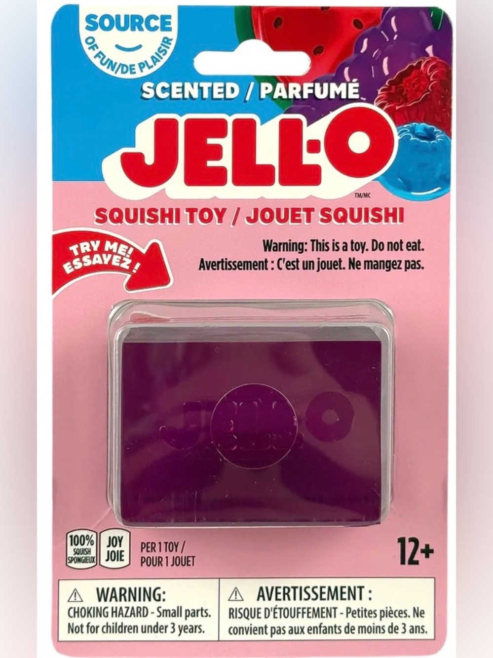 Jello-O Scented Purple Squish Toy - Kids Sensory Toy